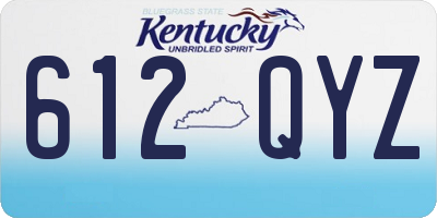 KY license plate 612QYZ