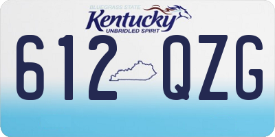 KY license plate 612QZG