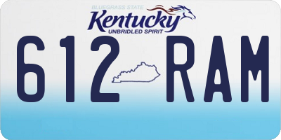 KY license plate 612RAM