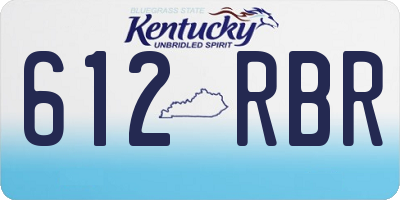 KY license plate 612RBR