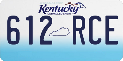 KY license plate 612RCE