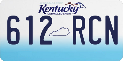 KY license plate 612RCN