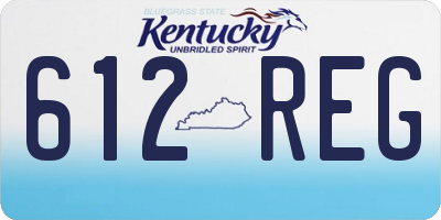 KY license plate 612REG