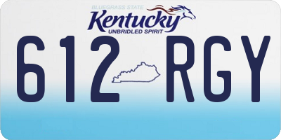 KY license plate 612RGY