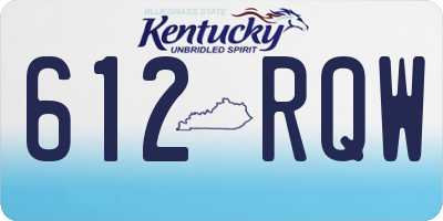 KY license plate 612RQW