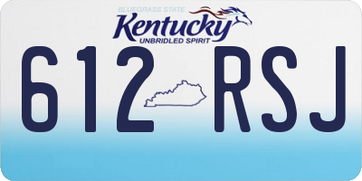 KY license plate 612RSJ