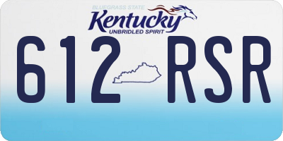 KY license plate 612RSR