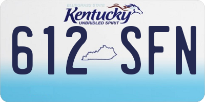 KY license plate 612SFN