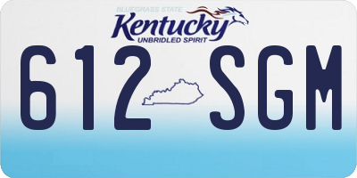 KY license plate 612SGM
