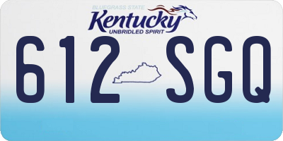 KY license plate 612SGQ