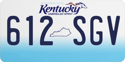 KY license plate 612SGV
