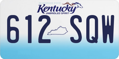 KY license plate 612SQW