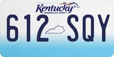 KY license plate 612SQY
