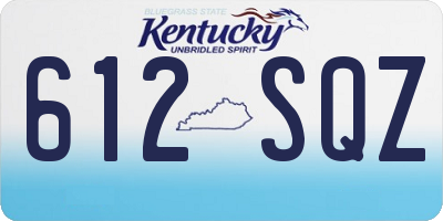 KY license plate 612SQZ