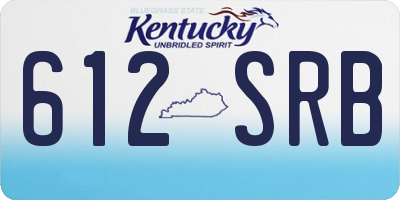 KY license plate 612SRB