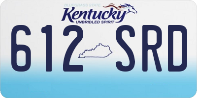 KY license plate 612SRD