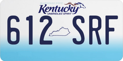 KY license plate 612SRF