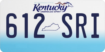 KY license plate 612SRI