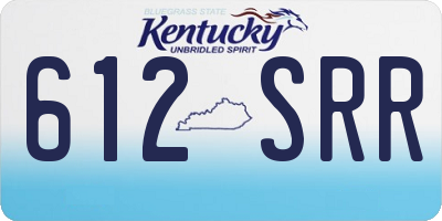 KY license plate 612SRR