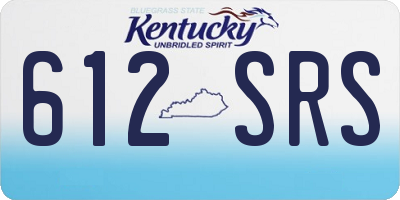 KY license plate 612SRS