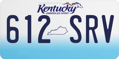 KY license plate 612SRV
