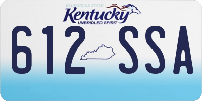KY license plate 612SSA