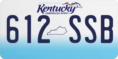 KY license plate 612SSB