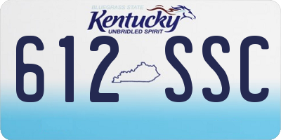 KY license plate 612SSC