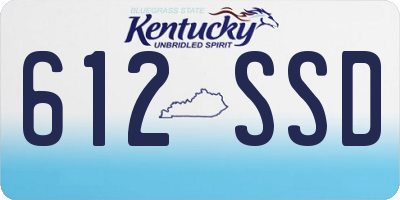 KY license plate 612SSD