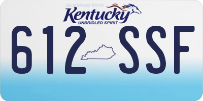KY license plate 612SSF