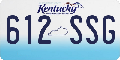 KY license plate 612SSG