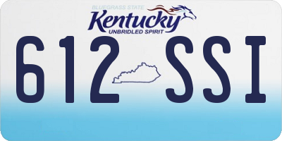 KY license plate 612SSI