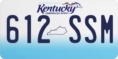 KY license plate 612SSM
