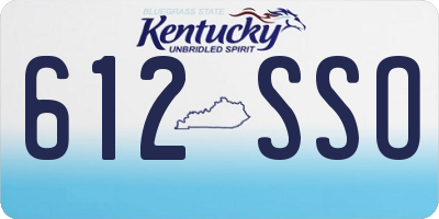 KY license plate 612SSO