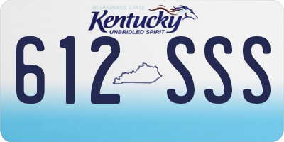 KY license plate 612SSS