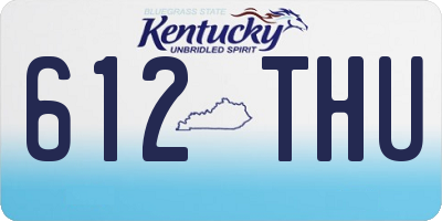 KY license plate 612THU