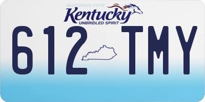 KY license plate 612TMY