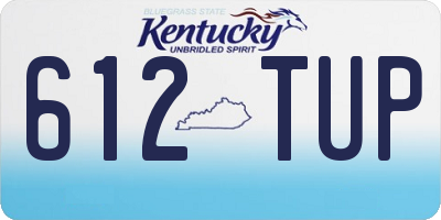 KY license plate 612TUP