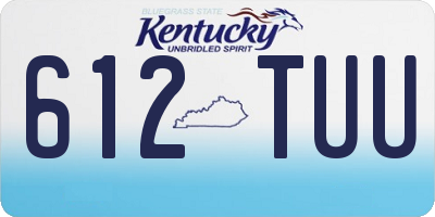 KY license plate 612TUU