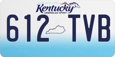 KY license plate 612TVB
