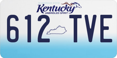 KY license plate 612TVE