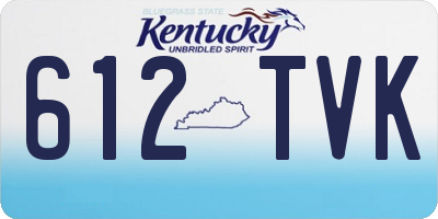 KY license plate 612TVK