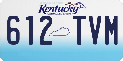 KY license plate 612TVM