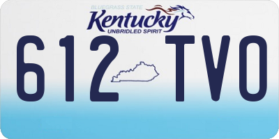KY license plate 612TVO