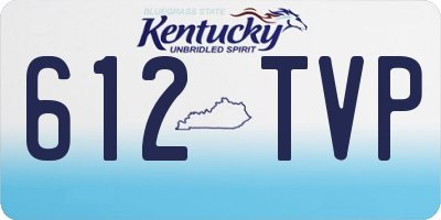 KY license plate 612TVP