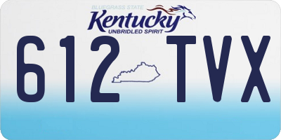 KY license plate 612TVX