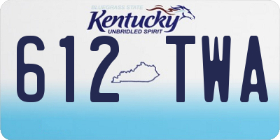 KY license plate 612TWA