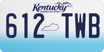 KY license plate 612TWB