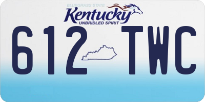 KY license plate 612TWC