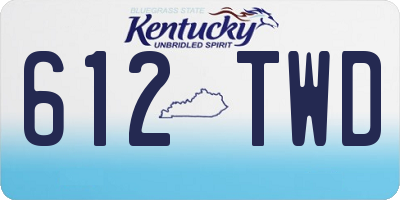 KY license plate 612TWD